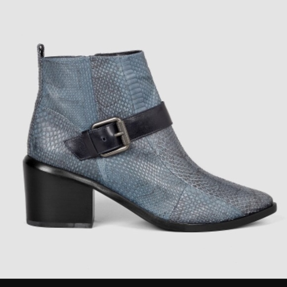 Allsaints Jason blue python boots